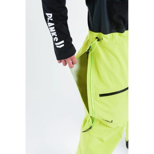 Kalhoty PLANKS Charger 3L Shell Bib Pants fluoro lime