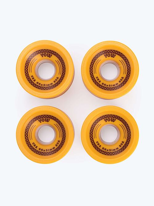 Surfskate kolečka YOW URA Mustard 66mm